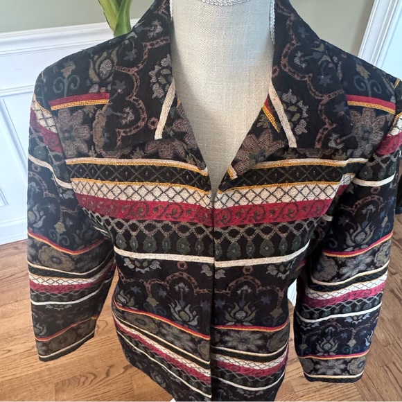 Coldwater Creek Womens Sz medium open 
Tapestry‎ Colorful Blazer Jacket - Picture 4 of 10